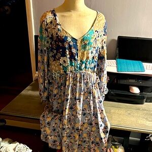 ODDY 1X‎ Floral Patchwork Dress